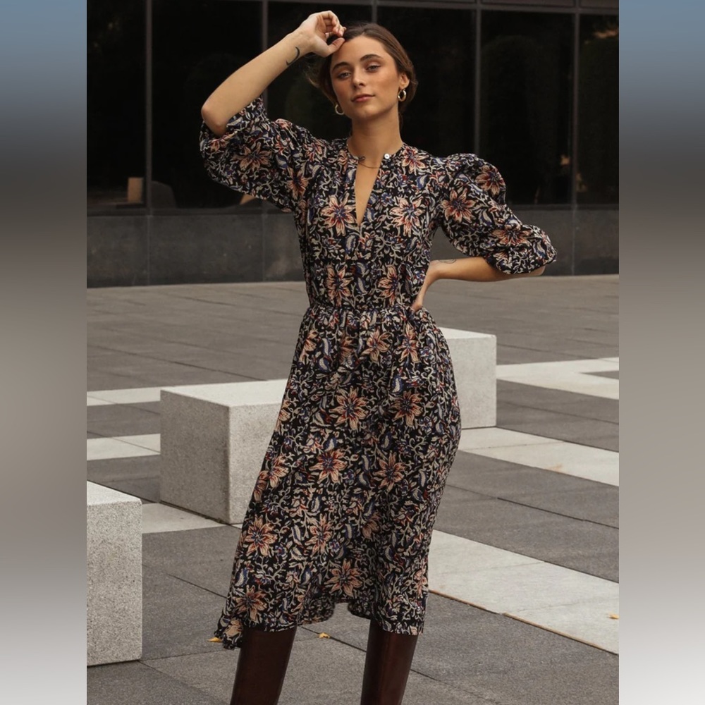 Mille - Celeste Dress in Midnight Garden